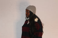Alamòd Archives Orijin Grey Skull Cap featuring a stylish grey fabric design with a relaxed fit and skull motif.